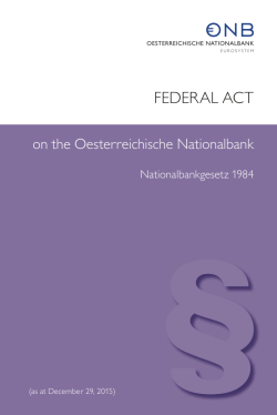 Federal Act on the Oesterreichische Nationalbank