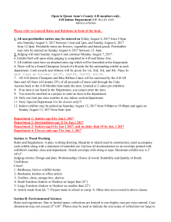 4-H Indoor Department - Queen Anne County Fair