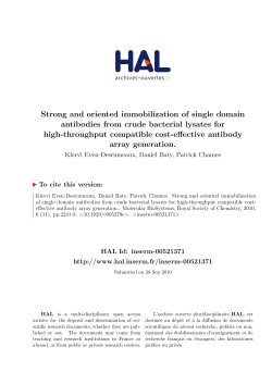 Strong and oriented immobilization of single domain