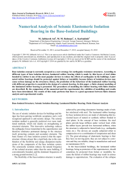 Numerical Analysis of Seismic Elastomeric Isolation Bearing in the
