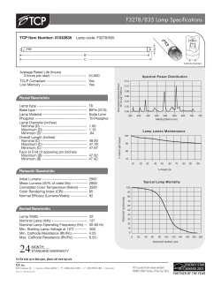 F32T8/835 Lamp Specifications