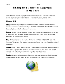 Finding the 5 Themes of Geography in My Town