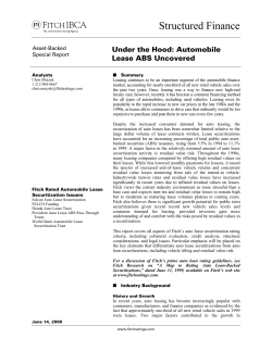 Structured Finance - NYU Stern School of Business