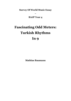 Fascinating Odd Meters: Turkish Rhythms In 9