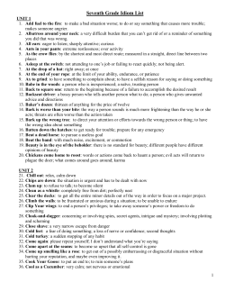 7th grade Idioms