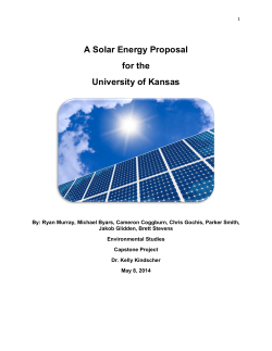A Solar Energy Proposal for the University of Kansas