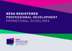 nesa registered professional development promotional guidelines
