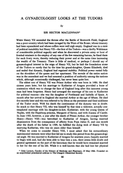 a gynaecologist looks at the tudors