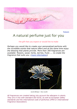 A natural perfume just for you
