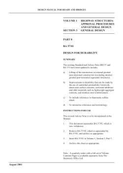BA 57/01 - Standards for Highways