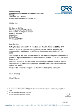 RAIB report: Safety Incident between Dock Junction and Kentish