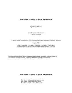 The Power of Story in Social Movements