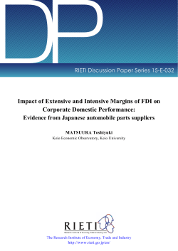Impact of Extensive and Intensive Margins of FDI on Corporate