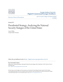 Analyzing the National Security Stategies of the United States