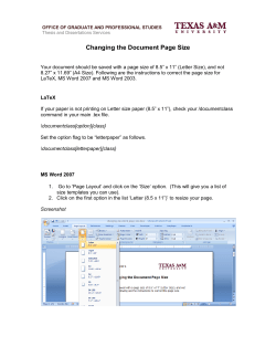 Changing Document Page Size