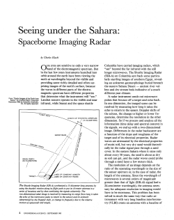 Seeing under the Sahara: Spaceborne Imaglng Radar