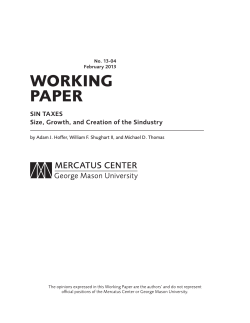 Sin Taxes - Mercatus Center