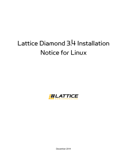 Lattice Diamond 3.4 Installation Notice for Linux