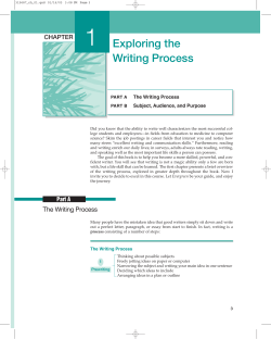 Exploring the Writing Process
