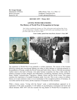 LIVING WITH THE ENEMY: The History of World