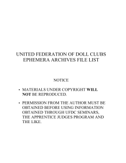 united federation of doll clubs ephemera archives file list