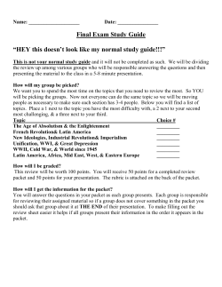 Final Exam Study Guide &ldquo;HEY this doesn`t look like my normal study