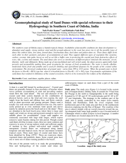 Geomorphological study of Sand Dunes with special reference to