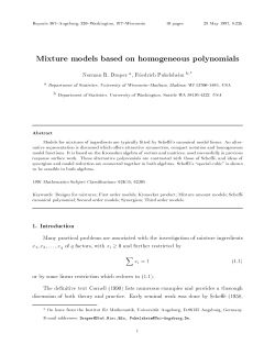 Mixture models based on homogeneous polynomials