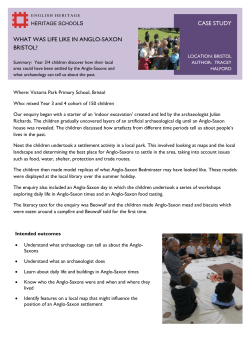 Anglo Saxon Bristol