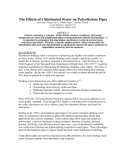 The Effects of Chlorinated Water on