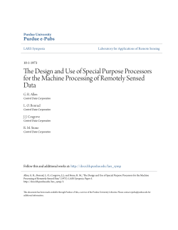 The Design and Use of Special Purpose - Purdue e-Pubs
