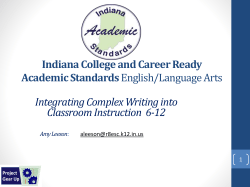 Indiana Academic Standards English/Language Arts K