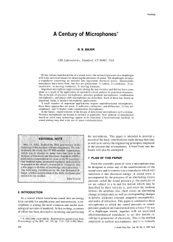 A Century of Microphones - Engineering and Technology History Wiki
