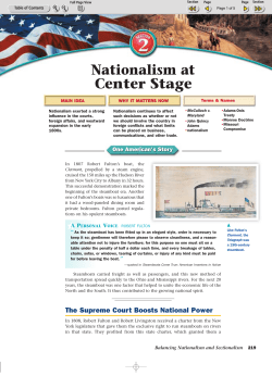 Nationalism at Center Stage