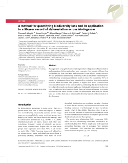 A method for quantifying biodiversity loss and its application to a 50