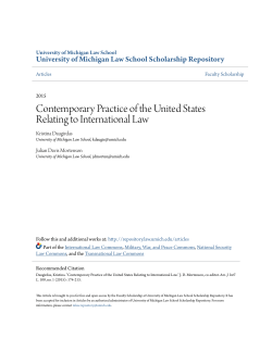 Contemporary Practice of the United States Relating to International