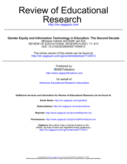 Gender Equity and Information Technology in Education