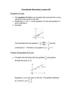 Coordinate Geometry Lesson #3