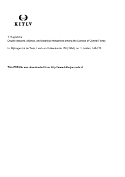 T. Sugishima Double descent, alliance, and botanical metaphors