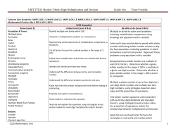 UNIT TITLE: Module 3 Multi-Digit Multiplication and Division Grade