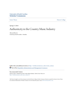 Authenticity in the Country Music Industry