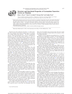 Structure and Interfacial Properties of Germanium Nanowires Grown