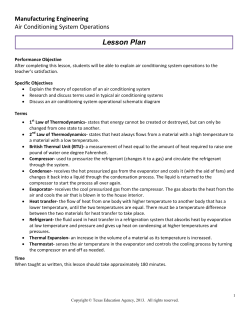 Manufacturing Engineering Air Conditioning System Operations
