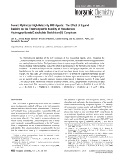 Toward Optimized High-Relaxivity MRI Agents: The Effect of Ligand