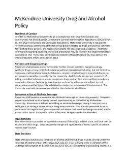 McKendree University Drug and Alcohol Policy