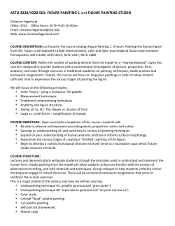 ASTU 3220/4220.501: FIGURE PAINTING 1 and FIGURE PAINTING