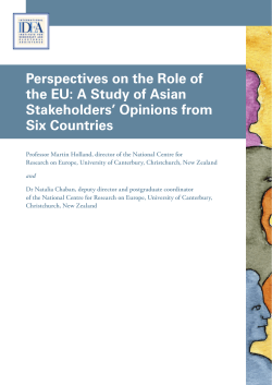 Perspectives on the Role of the EU: A Study of