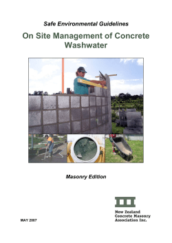 On Site Management of Concrete Washwater