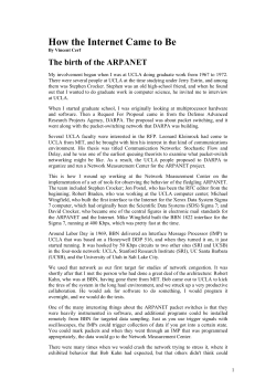 How the Internet Came to Be