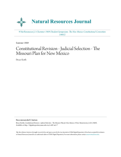 Constitutional Revision - Judicial Selection